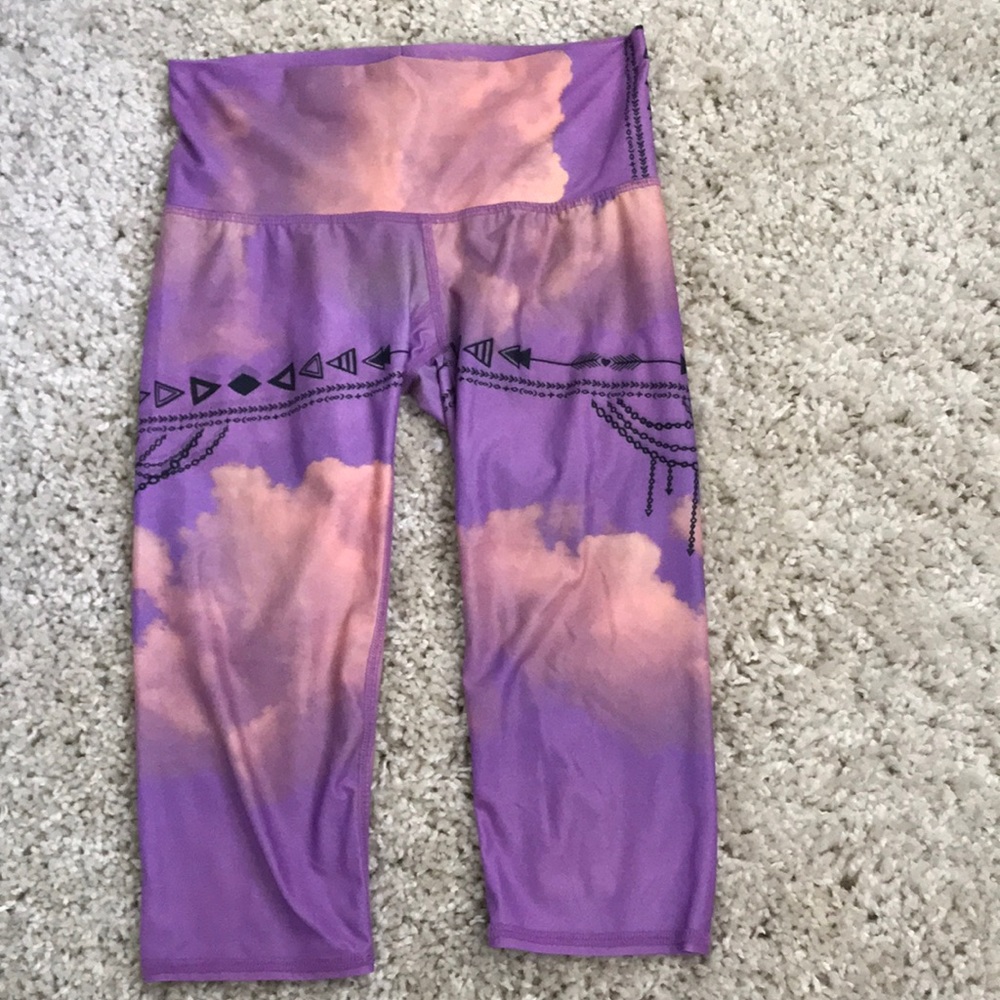 Teeki Crop Yoga Pants purple Haze S